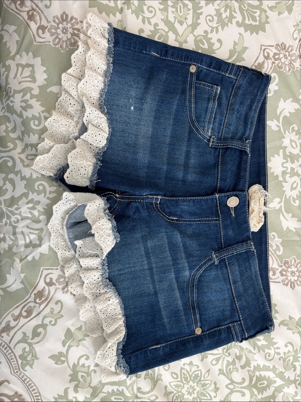 Altard State Denim and Lace Shorts